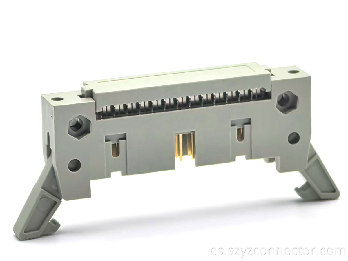 Conector de cabezal eyector tipo IDC con paso de 2,54 mm, 2 piezas, 2 x 13 P, color gris 2.54mm Pitch IDC Type Ejector header Connector 2Pieces 2*13P Grey